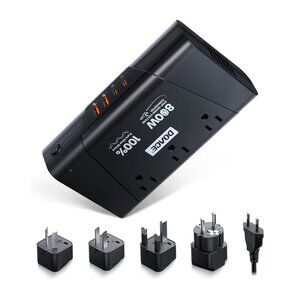 DOACE 220V to 110V Converter - 800W Voltage Converter US to Europe for Hair Stra